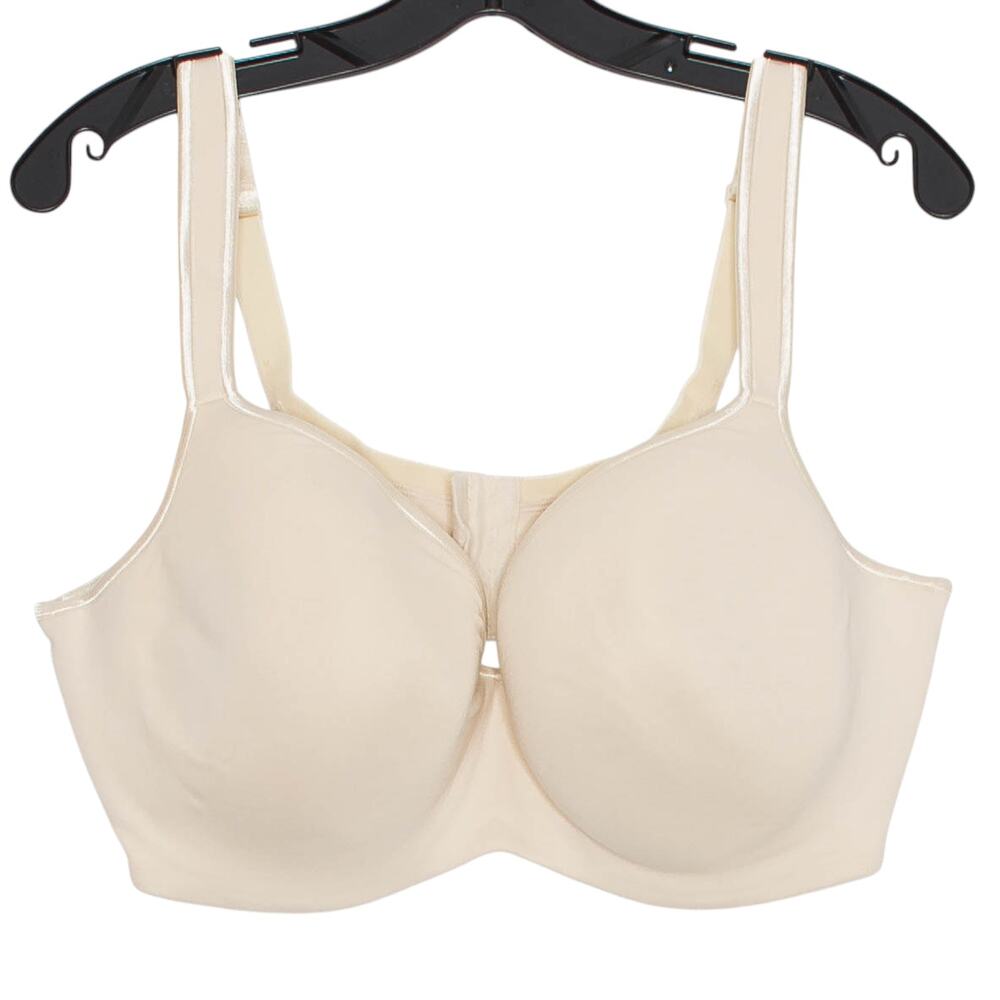 Cacique 44DD Plus Size Full Coverage Underwire Wide Strap Comfort Bra Cream